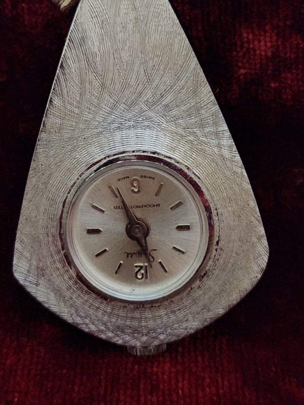 Vintage Retro Sheffield Mechanical Pocket Watch Gold Tone Pendant Swiss Made - Picture 3 of 4